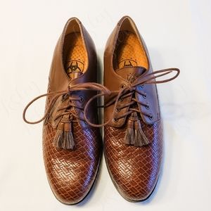 Ariat Brown Woven Leather Flats